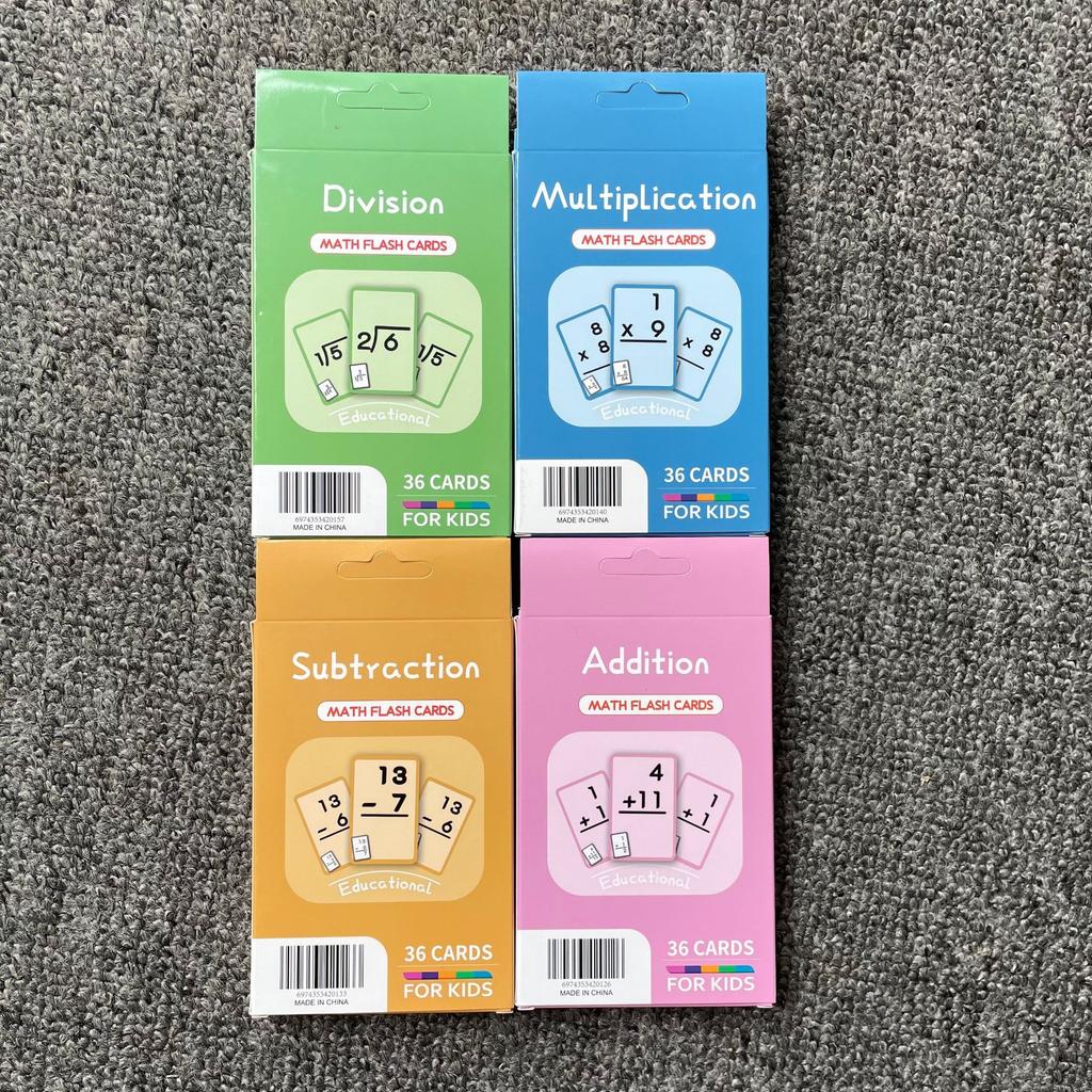 36pcs Auxiliary Learning Addition, Subtraction, Multiplication, Flash, Cognitive Card, School Teacher's Teaching Aids