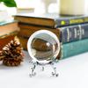 60mm Clear Crystal Ball with Stand Handcrafted Photography Prop for Magical Shots Elegant Home & Party Decor Gift for Women