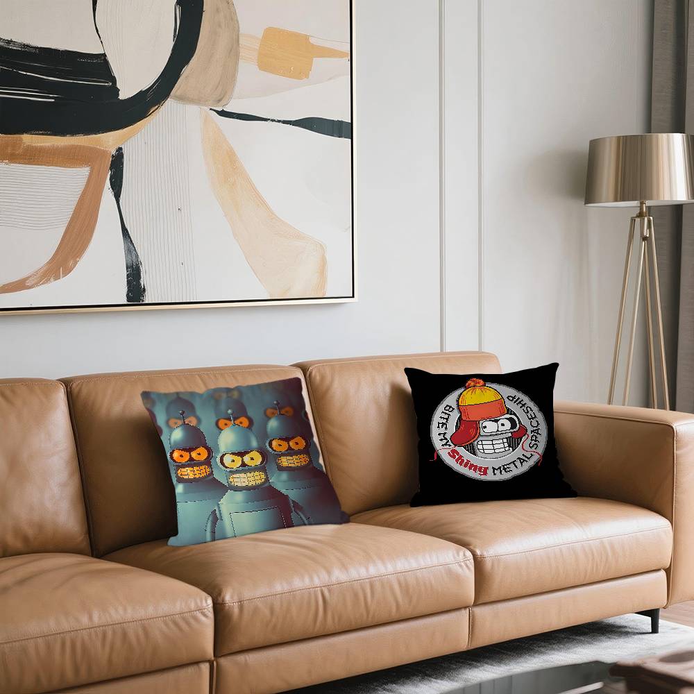 Cartoon Bender Cushion Cover Pillowcase Upholstery Sofa Throw Pillow Home Decor Pillowcas