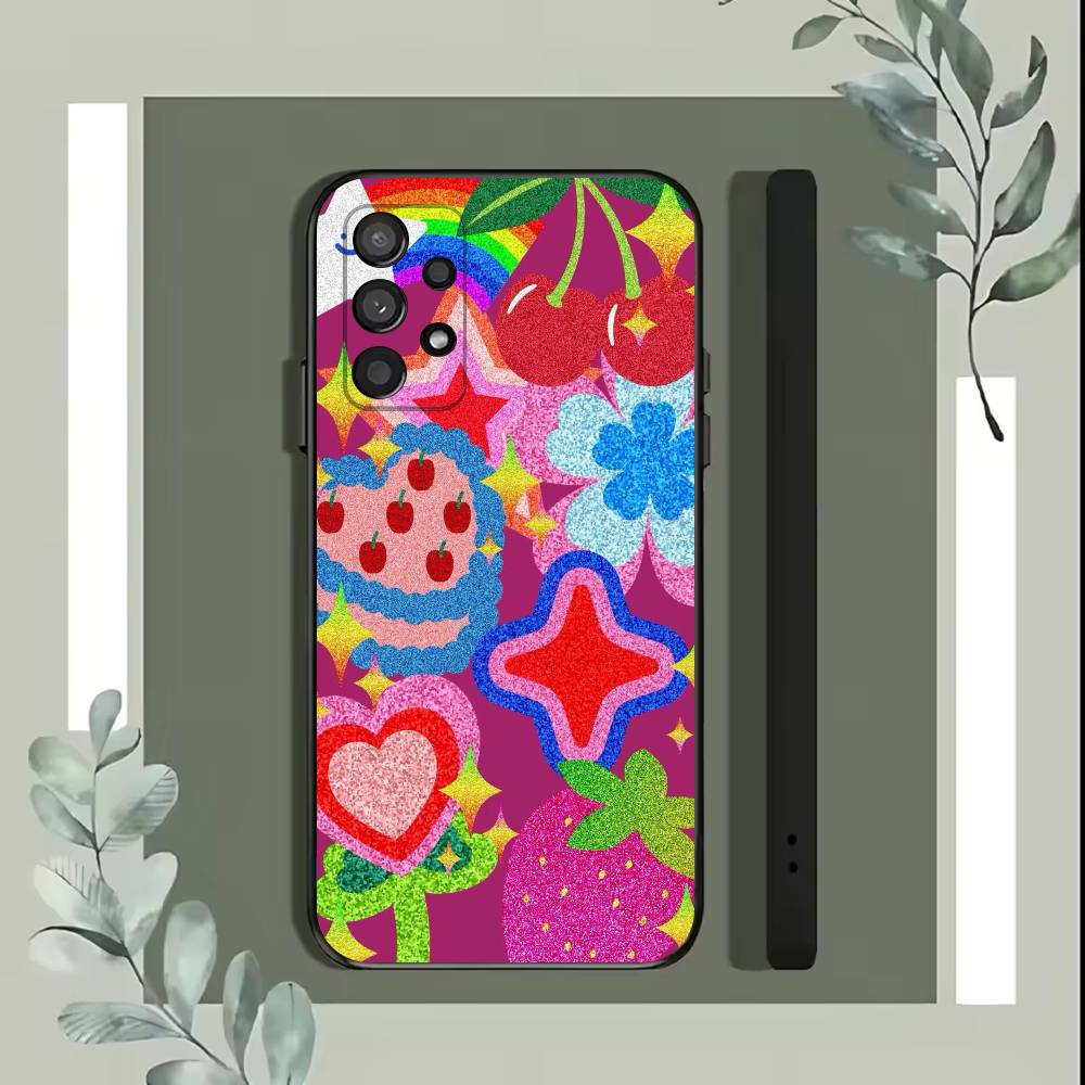 

Simple Cute Pink White Plaid Love Hear Phone Case For Samsung S25,S24,S21,S22,S23,S30,Ultra,S20,Plus,Fe,Lite,5G Black Cover Samsung S21 s305G