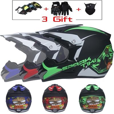 Motocross Helmet Road Motorcycle Racing Mountain Motorcycle Helmet + Goggle Mask Glove