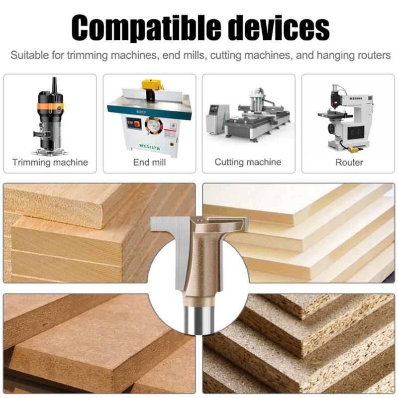T Slot Semi Round Flat Bottom Router Bit Suitable for Woodworking Bending and Slotting Smooth Cutting Accurate Grooving