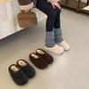 Baotou half slippers outer wear 2025 autumn and winter new comfortable versatile Mao Mao slippers