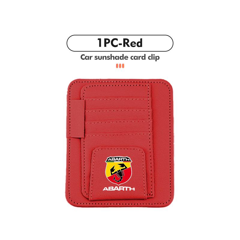 Car Sun Visor Multi-Pocket Glasses Holder Pen Holder Storage For Abarth Freemont Strada 500x Grande Punto Ducato Stilo Palio