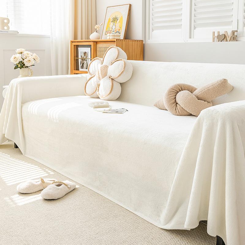 INS Cream Puff Plush Sofa Towel Living Room All-Inclusive Universal Sofa Cover Woolen Blanket Blanket Non-Slip