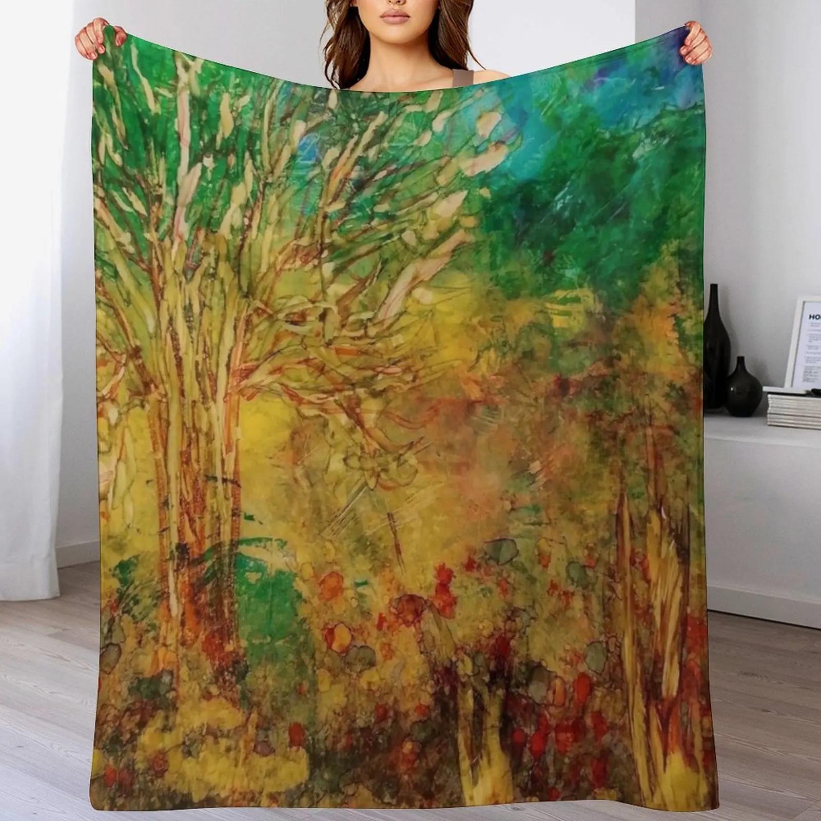 Take Me To The Woodland by Barbara Mitchell Throw Blanket All Season Lightweight Soft Blanket for Bed 102x76cm(40x30in)