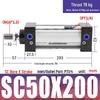 SC63 High Thrust Small Pneumatic Cylinder, Model SC40/50/80/100*125X150X200X500-S