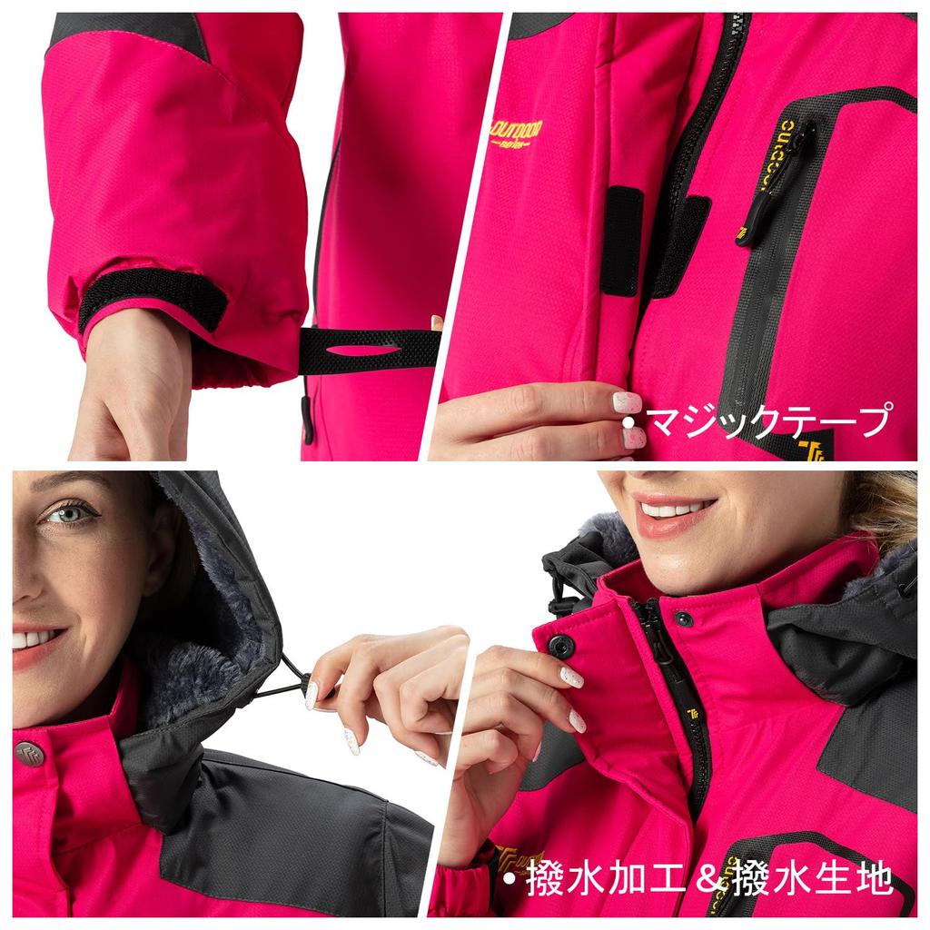YSENTO Winter Jacket with Fleece Stand and Detachable and Warm for and Motorcycle Perfect for Fall and Size 01 M Women's Lining, Collar, Hood,
