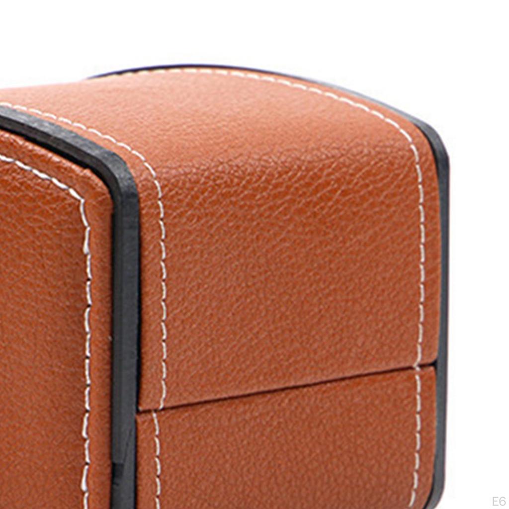 Single Grid PU Leather Watch Case Display Holder Organizer Jewelry Box, 9x10x8cm