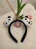 Adorable 2026 Panda Hair Accessory: Cute Round Headband & Funny Clip for Girly Wash Face Routine