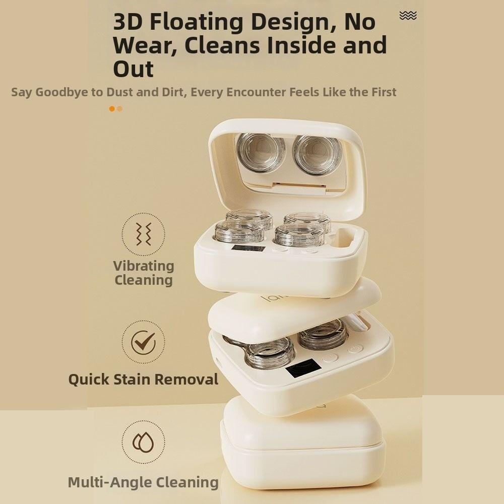 High-frequency Vibration Contact Lens Cleaner USB Rechargeable Ultrasonic Lens Cleaner  Travel Use