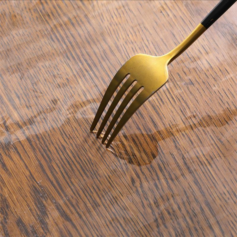 Tischmatte Rechteckig PVC Tischdecke Teppich Wasserdicht Kratzfest Transparent Tischschutz Für Zuhause Küche Esszimmer