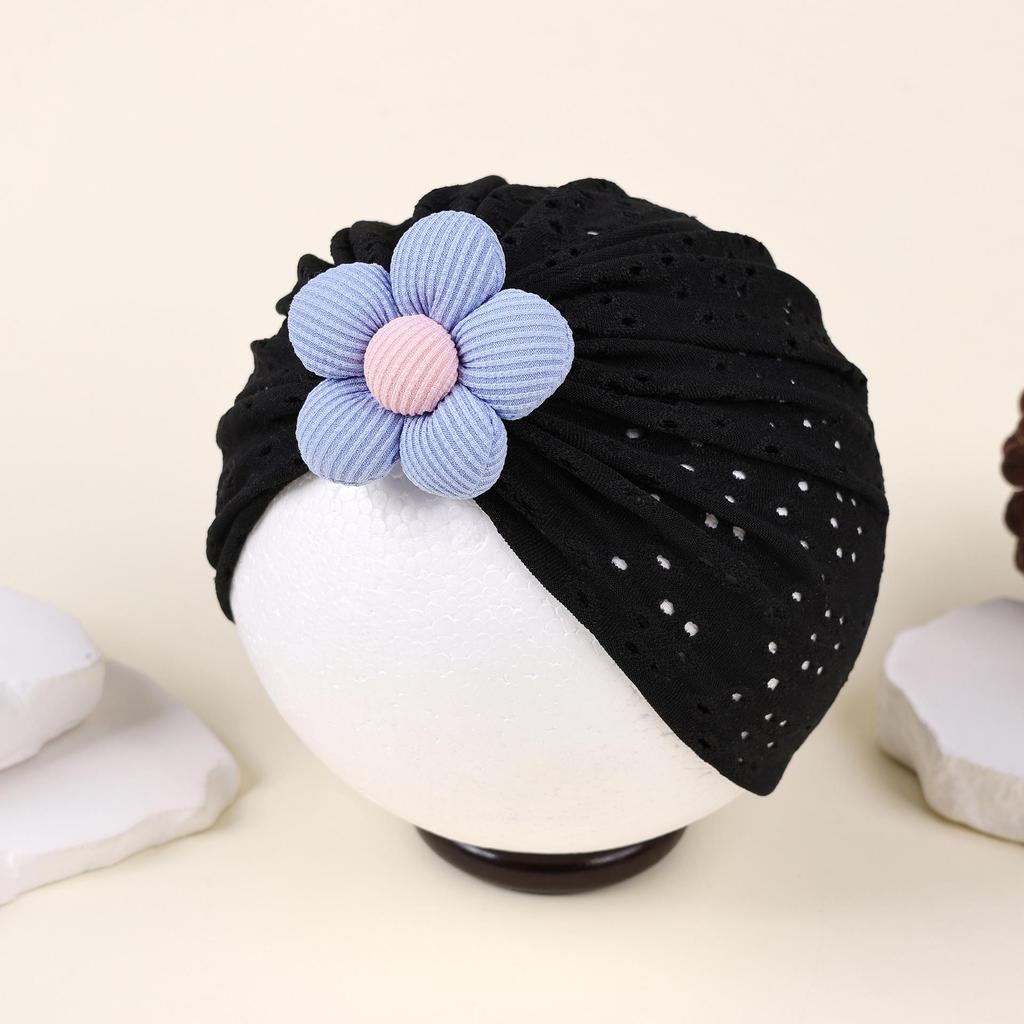 European Baby Breathable Soft Flower Hollow Hat