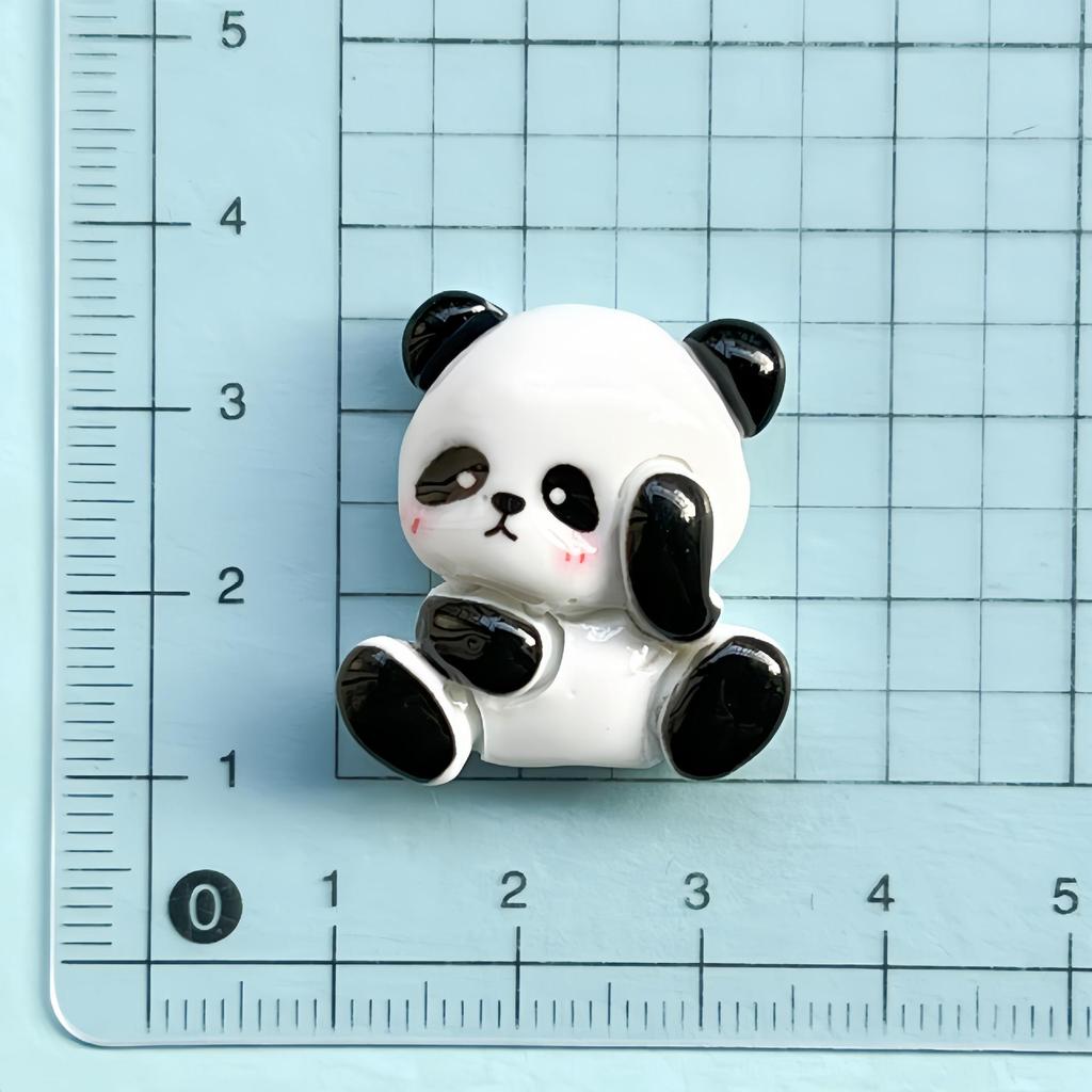 Accesorii Panda Desen Animat Lucrate Manual din Rășină: Magneți de frigider lucioși, Agrafe de păr, Materiale pentru bijuterii