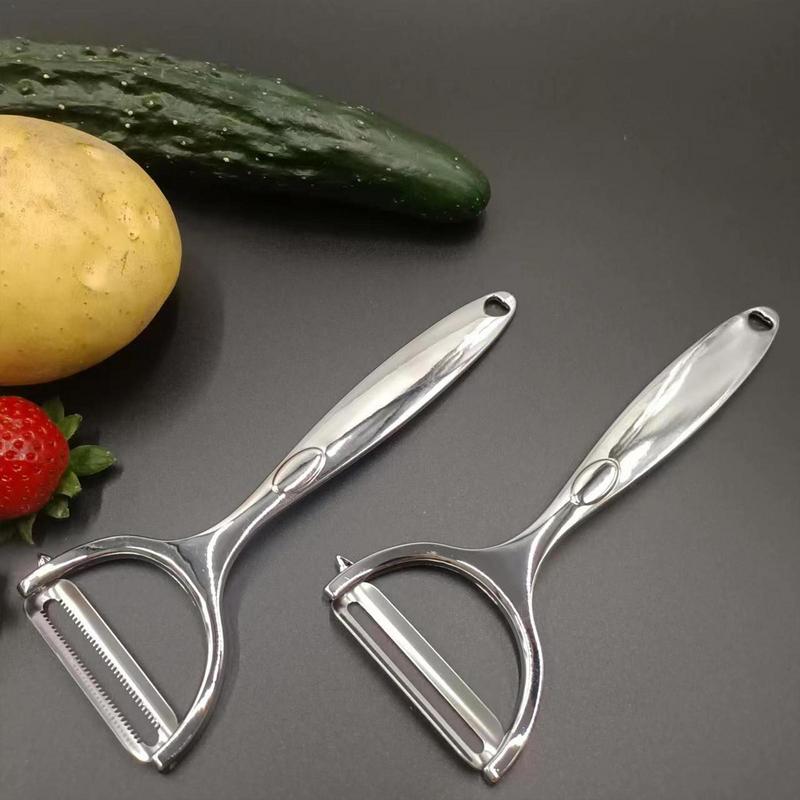Multifunctional Peeler Zinc Alloy Wide Peeler Hole Design Pear Skin Peeler Kitchen Tools With Sawtooth And Blade Mouth Camping