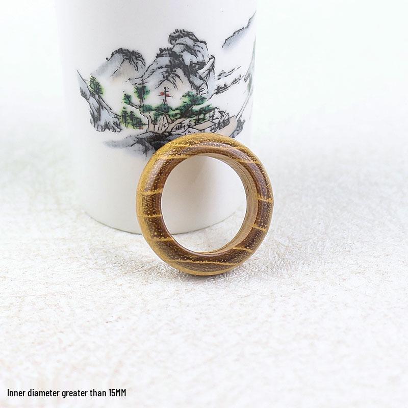 

Браслет из желтого сандала 15 мм - Буддийские бусины Ручная работа Деревянное кольцо.