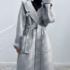Yiliteng Women's Double-Sided Wool Toggle Coat