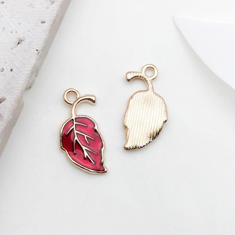 Red Cherry Blossom Oil Drop Keychain & Earrings Set: DIY Jewelry & Hair Accessories