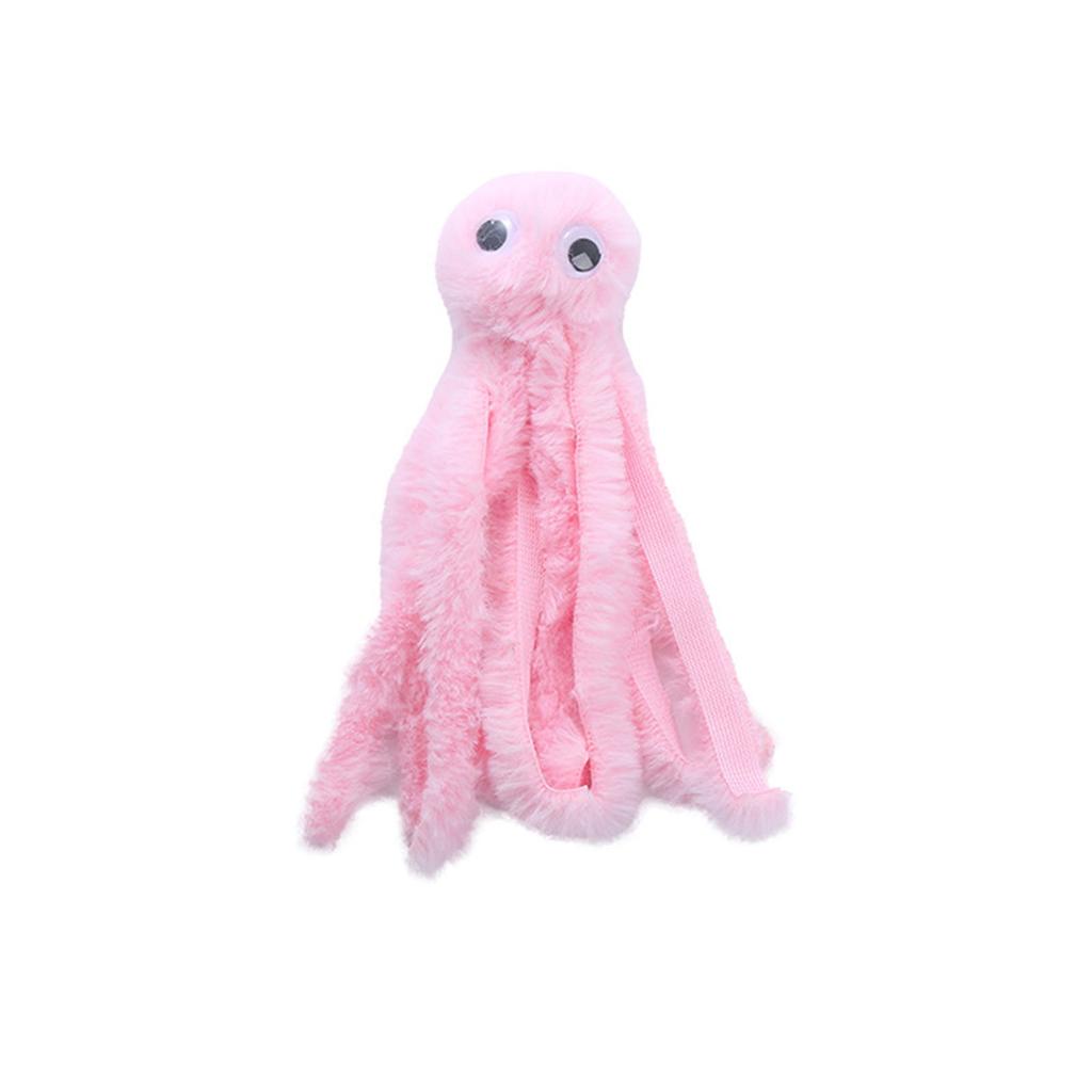 Cat Chewing Toy Plush Octopus Teaser Toy with Catnip Cats Teether Animal Toy Interactive Boredom Cat Entertainment Toy
