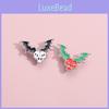 Creative Halloween Skeleton Head Badge Unique Design With Bat Wings Metal Brooch For Stylish Decoration