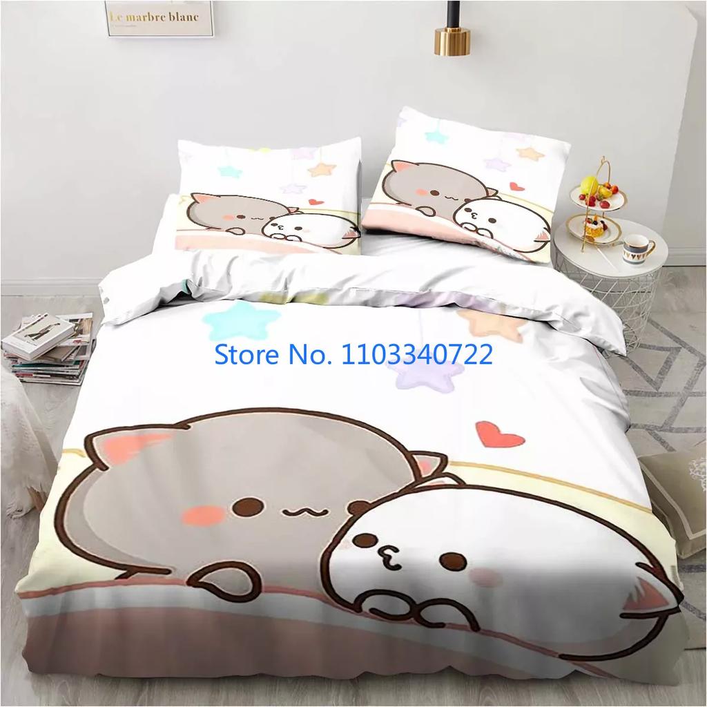 Bubu Dudu Cartoon Cute Bear Kawaii  Duvet Cover Set 3D Print Comforter Cover Bedclothes for Boy Girl Bedding Sets Bedroom Decor