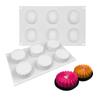 1 Pc 6 with Origami Flower Mousse Cake Silicone Mold French Dessert Baking Round Silicone Moon Cake Rhombus Mold