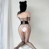 Calze a rete da donna senza cavallo, corsetto nero, body erotico, lingerie traforata, tuta trasparente, biancheria intima sexy, nuovo