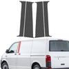 4 Pièces Fibre de Carbone Effet Miroir de Voiture Couvre Garniture de Montant Central de Fenêtre de Porte de Voiture pour VW T5/T6 2008-2021