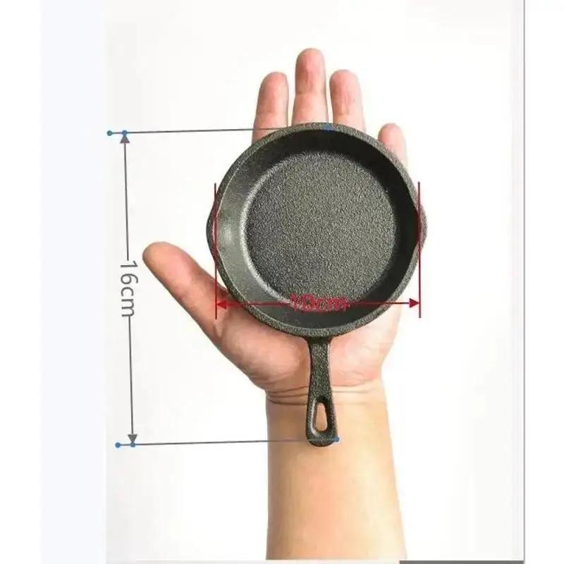 Mini Cast Iron Frying Pan Non Stick Fried Eggs Dumplings Cooking Utensils Breakfast Hot Frying Pan Outdoor Portable Frying Pan