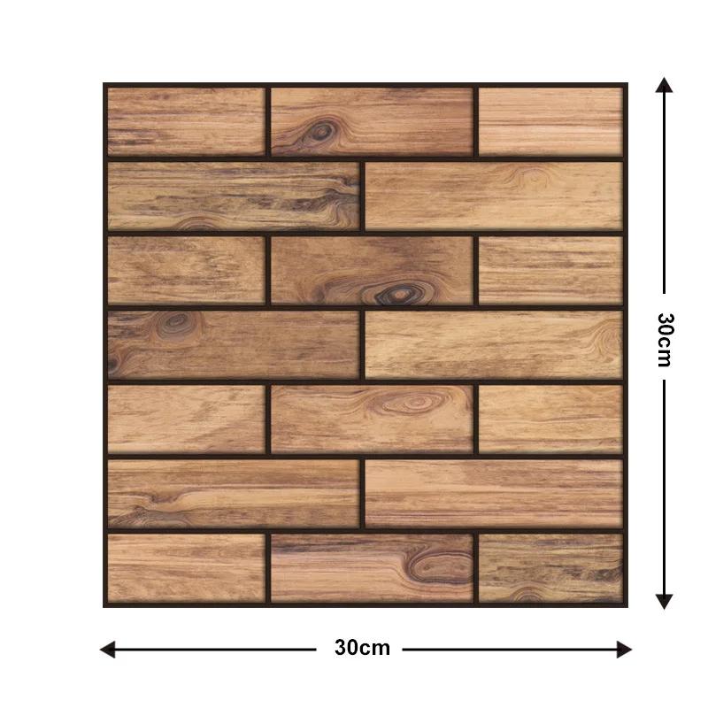 Self Adhesive Tile Wall Sticker - Home Decor 3D PVC Sticker Covers For Kitchen Cupboard Bathroom Waterproof Wallpaper