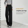 Women's Velvet Pleated Wide-Leg Casual Pants