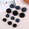 3Pcs 3cm/4.3cm High Quality Fashion Bead Button Pearl Crystal Decoration Buckle Corsage Accessories Apparel Coat Button