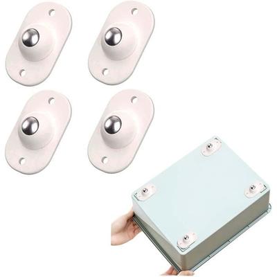 Mini Swivel Casters - Stainless Steel - Set of 4 - Self-Adhesive - Silent - 360°