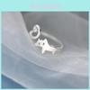 Trendy Adjustable Cat Design Copper Ring For Women Chic Minimalist Style 2023
