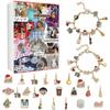 Advent Calendar Gifts, DIY Bracelet Making Kit For For Kids Adult, 24-Days Christmas Countdown Calendar Jewelry Gifts