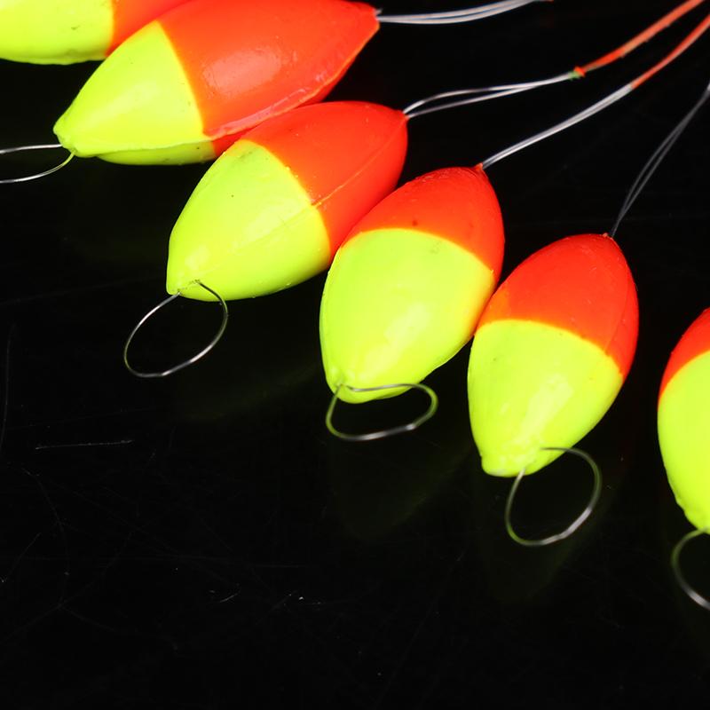 240Pcs (40 Packs)/Lot Oval Fishing Float Seven Star Bobber Beans Rig Making Floating Beans Mix Beads Carp Fishing