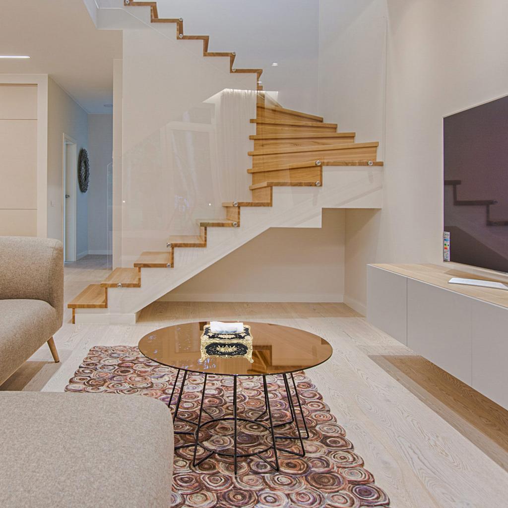 Gold Edge Tissue Box Home Storage European Style Case Rose Pattern Holder Abs Plastic Kitchen Ganization Boxes