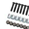 Skateboard Hardware Kit Longboard Mounting Hardware with 16 Screws 16 Nuts 8 Washers 25mm