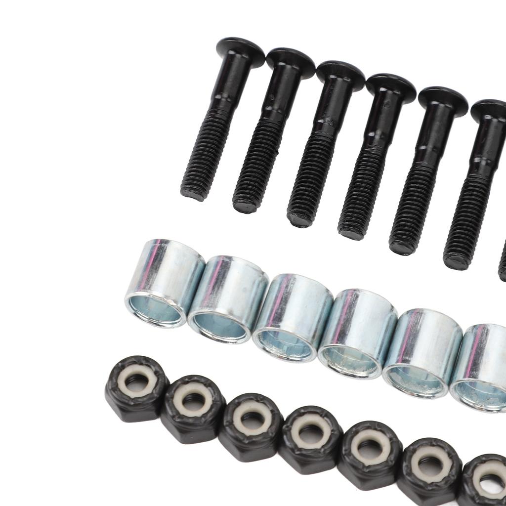 Skateboard Hardware Kit Longboard Mounting Hardware with 16 Screws 16 Nuts 8 Washers 25mm