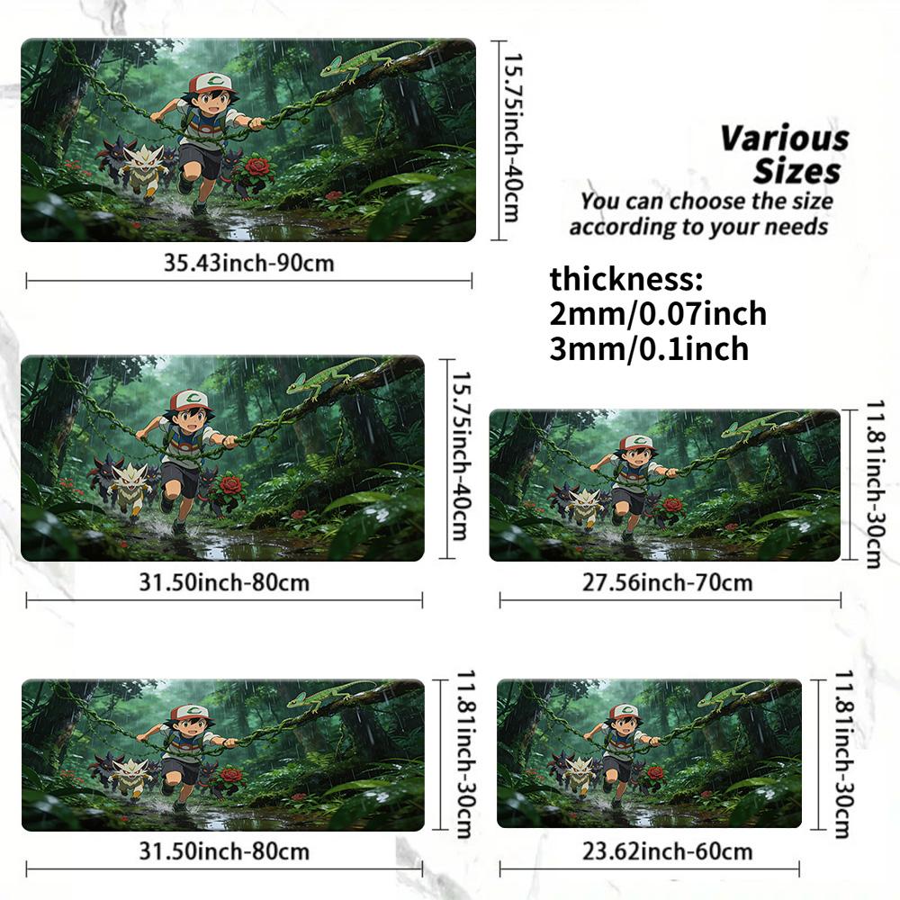 Snorlax Winter Onsen Gaming Mouse Pad with NonSlip Rubber Base 30x80x0.2cm