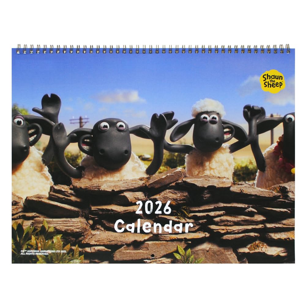 

2026 Large Wall Calendar - Shaun the Sheep (January 2026 - December 2026 Edition) 6201H02030