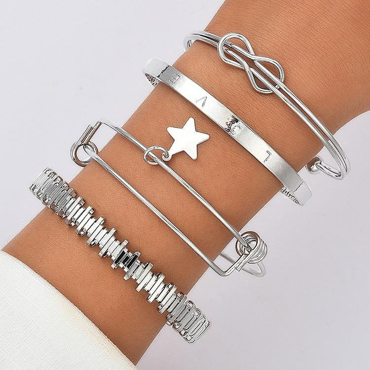 Punk Bracelet For Women 2026 Girls Bracelets & Bangles Set Simple Large Chain Bracelet Hand Ring Fashion Jewelry Accessories New