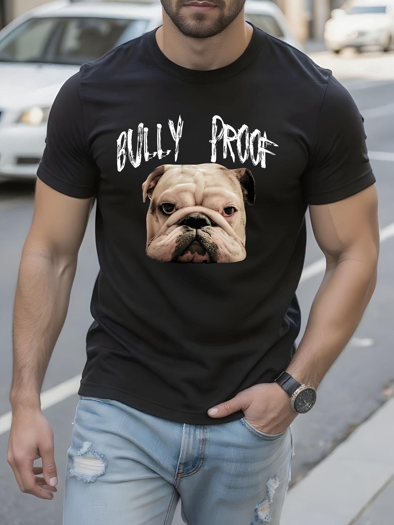 Bully Proof English Bulldog Face Tshirt - Bold Graphic Print XXL