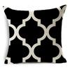 Modern Simple Black and White Geometric Linen Pillow Case Home Sofa Pillow Cushion Cover Soft Decoration