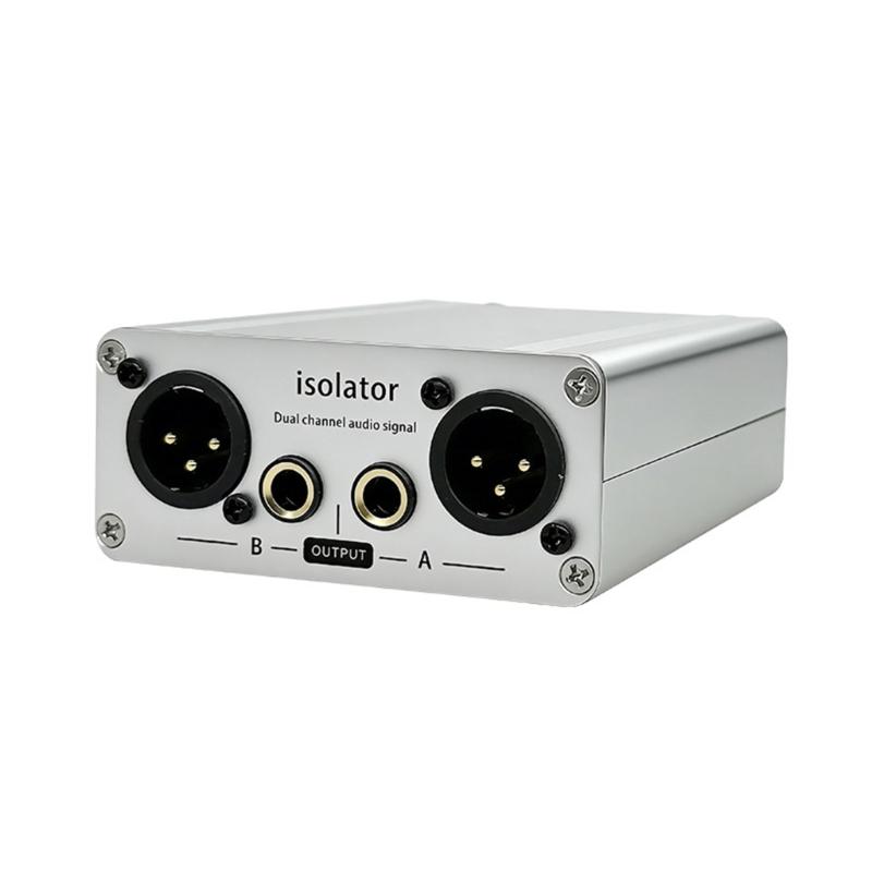 

3Pin 6.35MM Mixer Sound Isolator Sound Noise Mixer Microphone Common Ground Filter Isolator Mixer Equipment 1