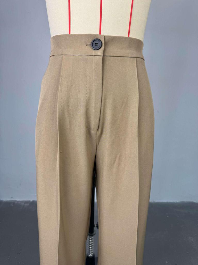 2025 Sommer Damen Doppelreiher Weste und Hose mit hoher Taille Set