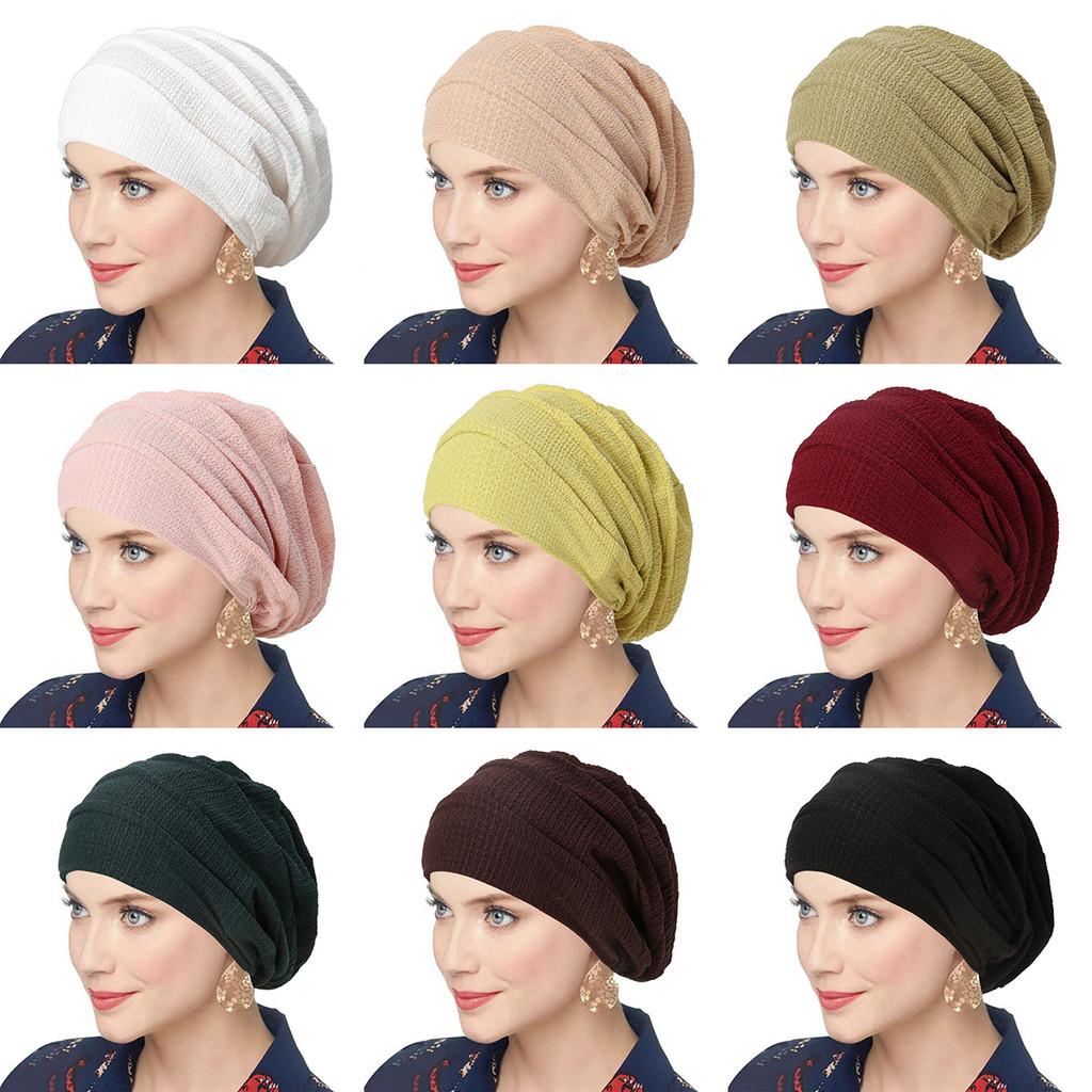 Polyester Knit Breathable Casual Beanie For Women With Elastic Fit Summer