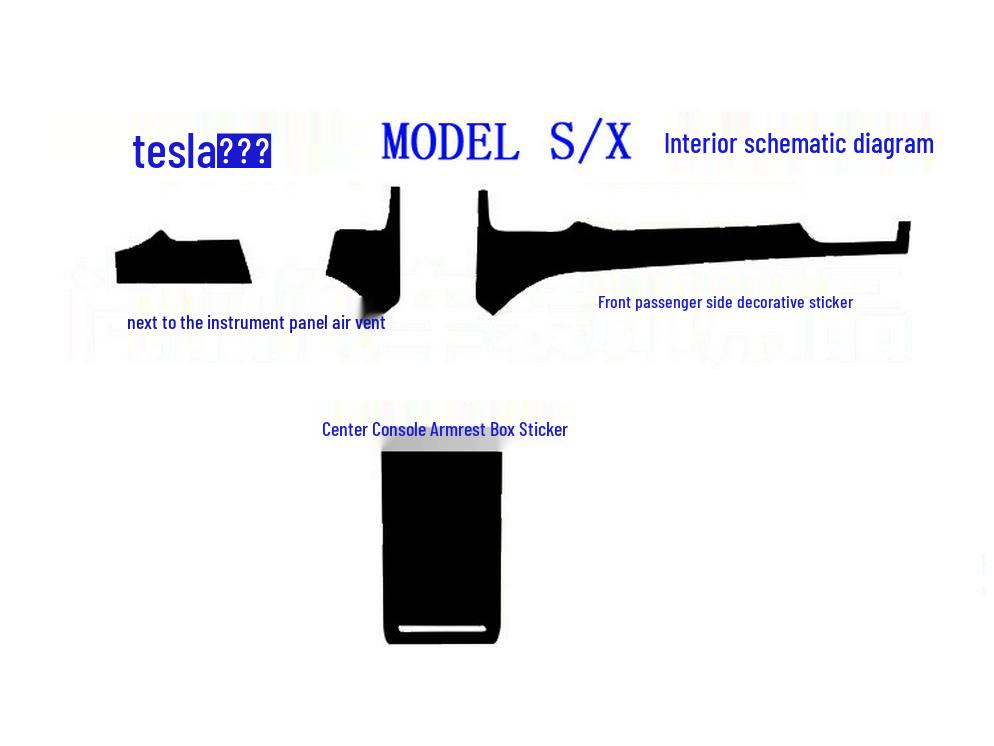 Model S/X Carbon Fiber Dashboard Wrap for Tesla Interior Console Decor