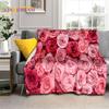 3D Rosenblumen Nordisch Romantische Weiche Decken, Warmhaltende Überwurfdecke Bequeme Decke für Picknick Betten Sofa Zuhause Schlafzimmer Geschenk