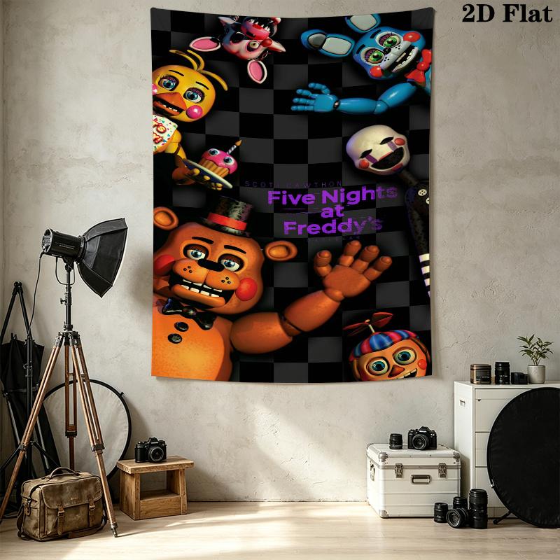 Horror Night Bears Wall Tapestry Aesthetic Wall Hanging Printed Fabric Blanket Decorative Tapestries for Bedroom Living Room Home Decor